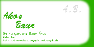 akos baur business card